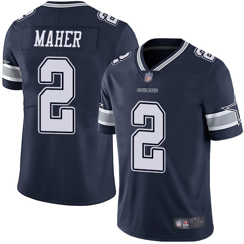 Men Dallas Cowboys Limited Navy Blue Brett Maher Home 2 Vapor Untouchable NFL Jersey